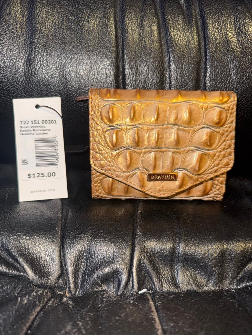 NWT Brahmin Small Veronica Wallet in Saddle (Bronze) Melbourne